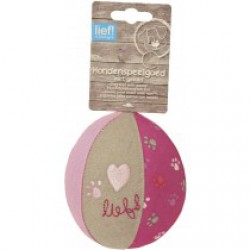 lief! Girls hondenspeelgoed canvas bal met piep10cm